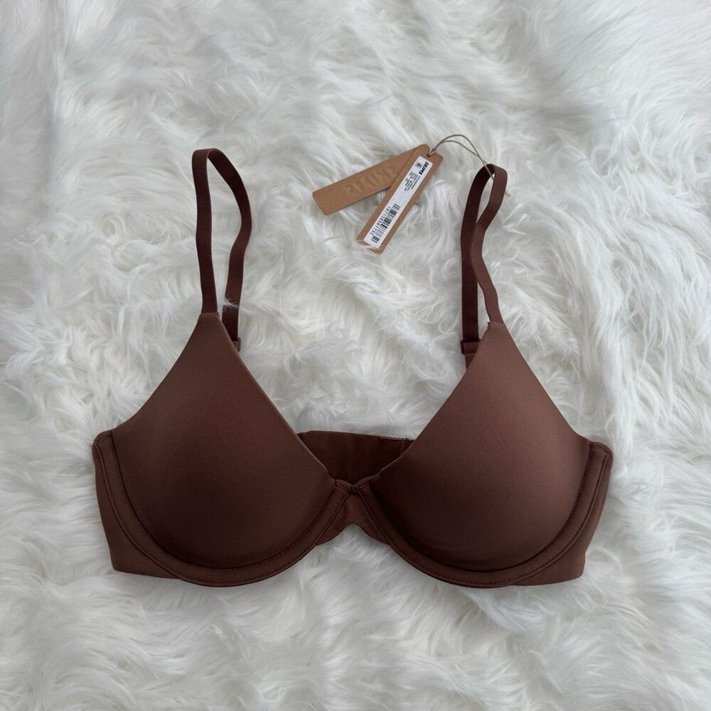 Skims Fits Everybody Scoop Plunge Bra Jasper Size 32C